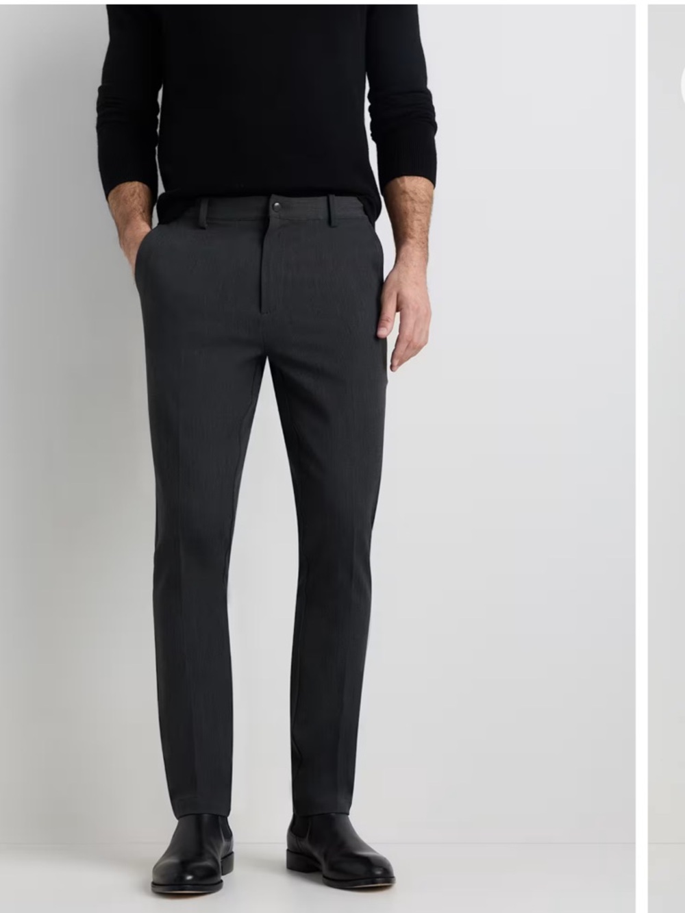Quince Mens Ultra-Stretch 24/7 Smart Chinos -Slim in Charcoal Gray sz 38/32 #EE